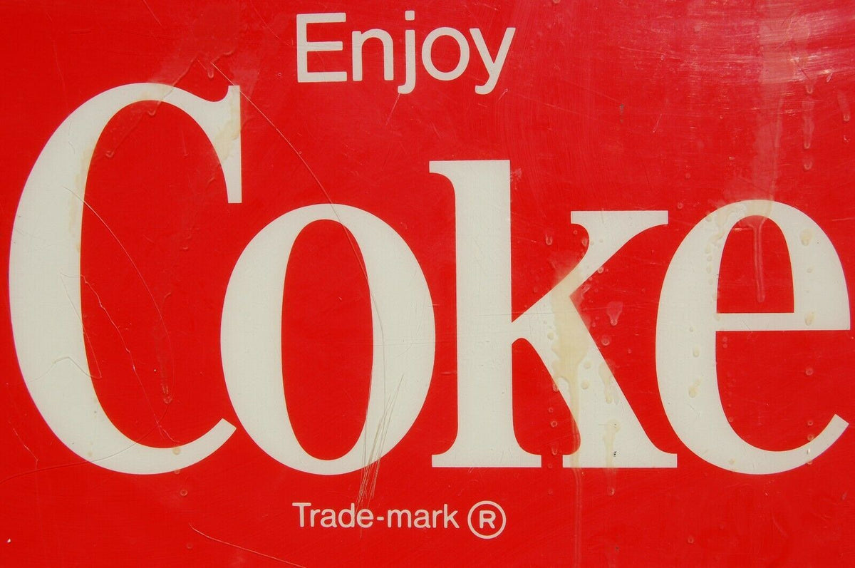 Vintage Enjoy Coke Store Sign 35 x 16 Coca Cola Advertisement– FatMan's  Garage, LLC