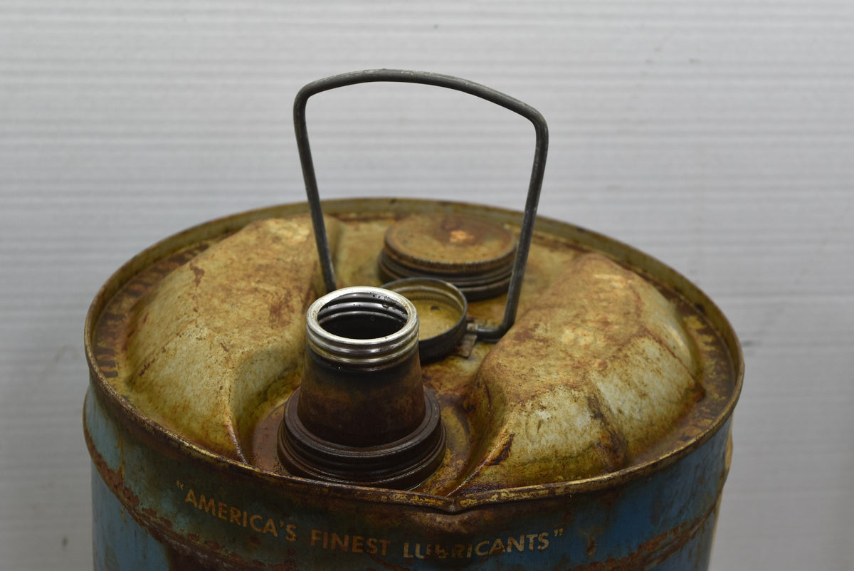 Vintage Diamond Motor Oil Can Metal 5 Gallon Drum Made in USA Gas Oil W/  Spout, Vintage Gas and Oil Memorabilia 