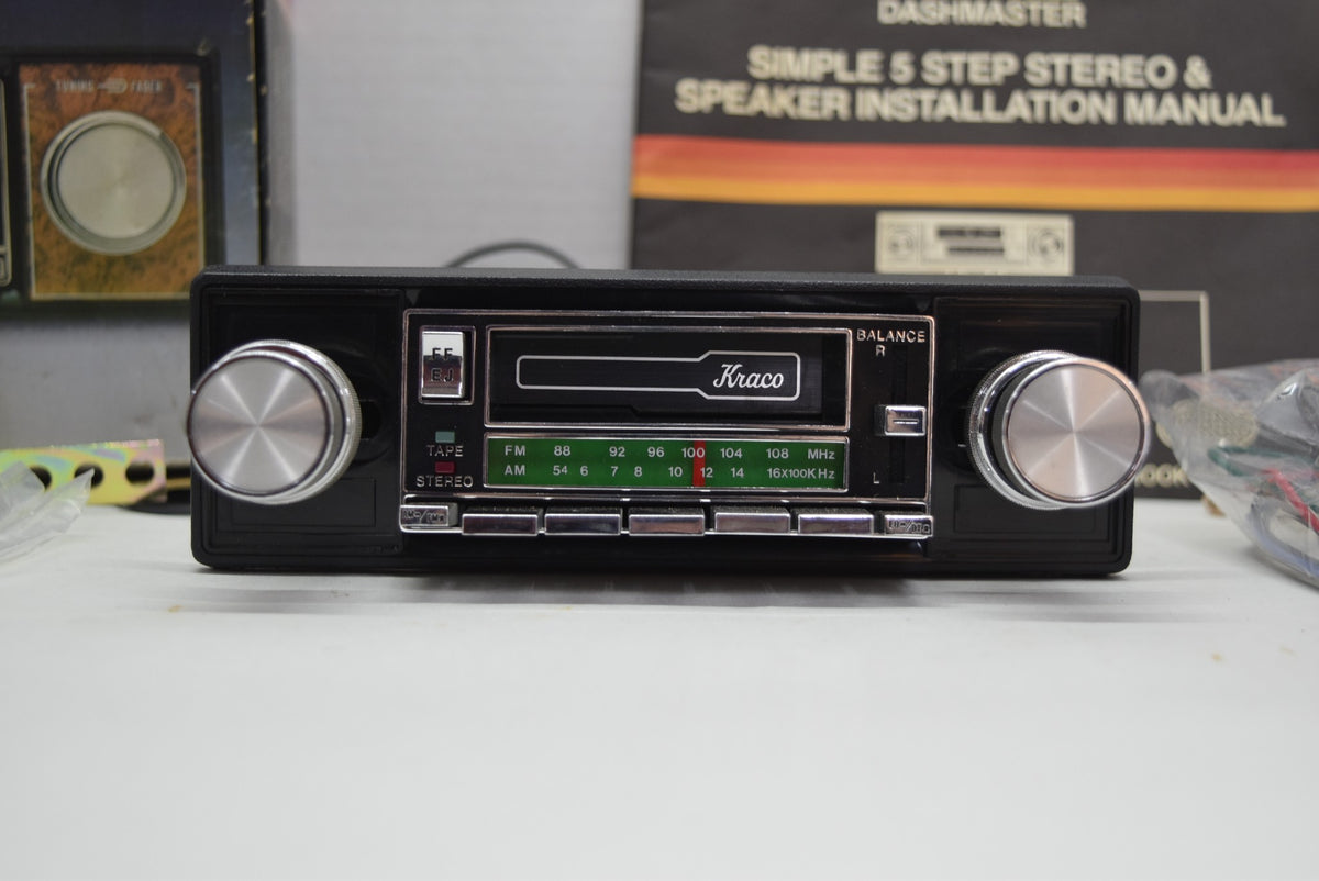 KID-587B Kraco Cassette Player In / Under Dash Stereo Radio NOS Open Box AM  FM