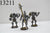 Lot of 3 Legions of Steel Mark II 2 Assault Fiend Miniatures 1994 Power Halberd