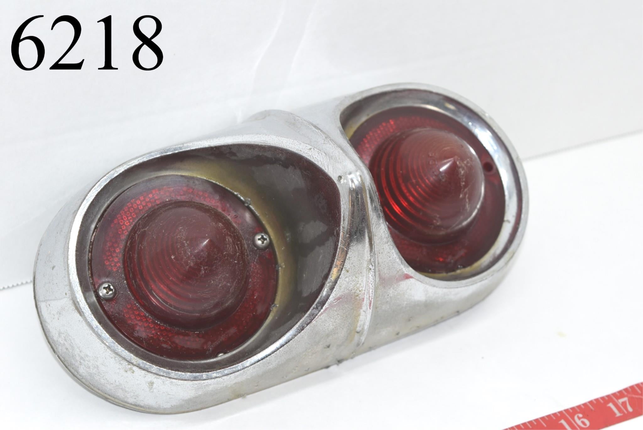 1958 58 Chevy Biscayne RH LH Tail Light Bezel Lenses OEM Chevrolet Taillight