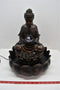 Indoor Buddha Fountain LED Glowing Sitting Statue Relaxing Flowing Water Decor