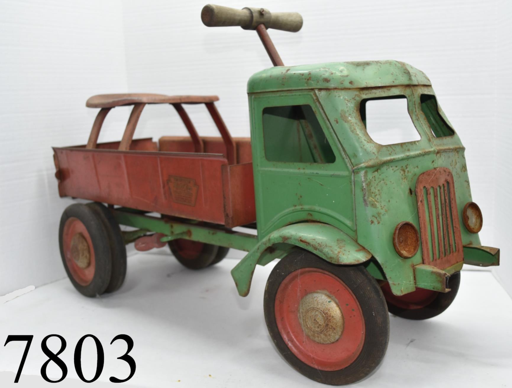 Vintage 1930s Keystone Pressed Steel Ride Em Dump Truck Ride On Toys  Antique Old