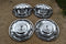 1960 60 Chevrolet Chevy Corvette Impala Belair 14" Flag Hubcaps Set of 4 Nice