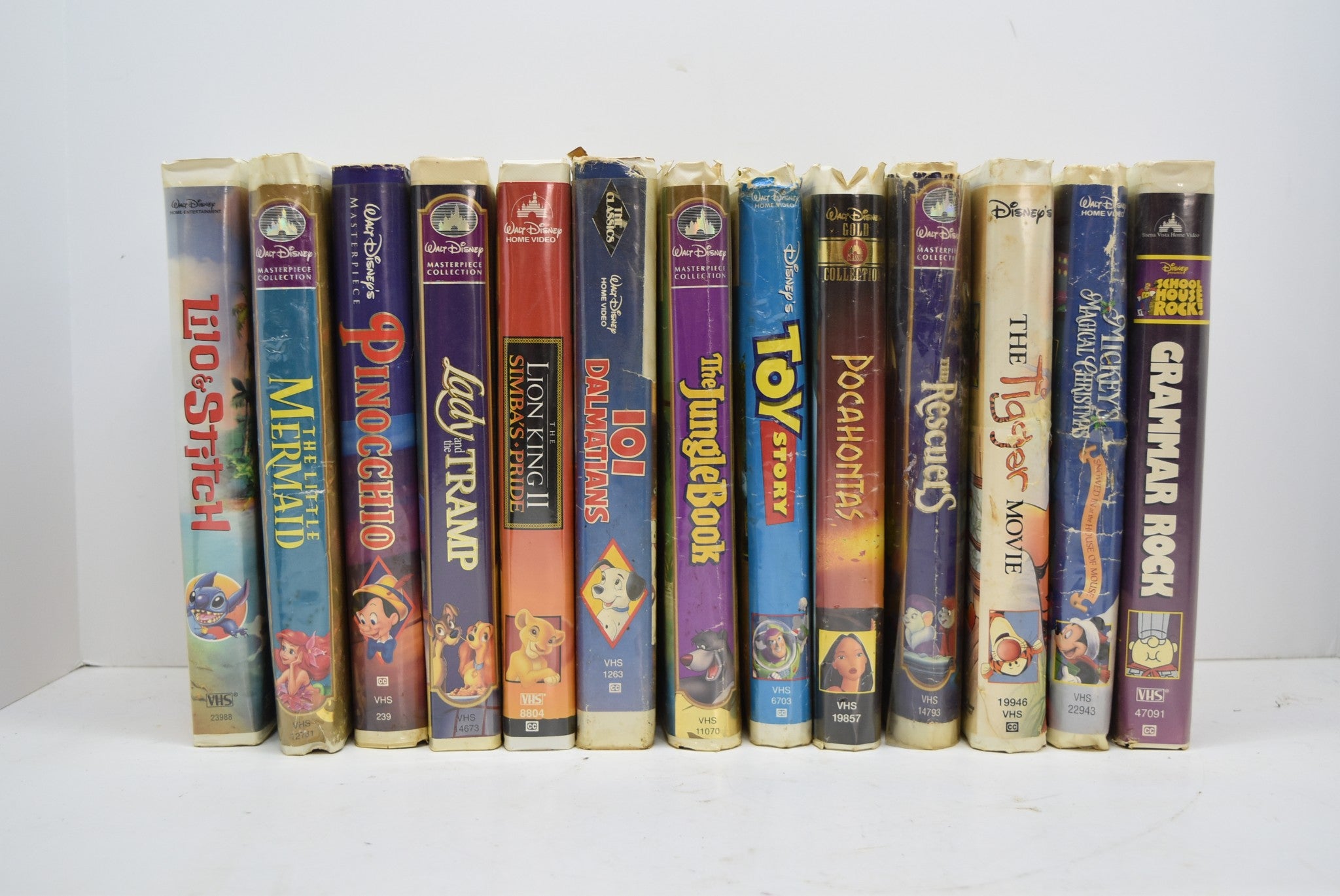 Lot of 13 Disney VHS Movies 101 Dalmatians Black Diamond Edition Clams ...