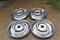 Original 1954-1955 Cadillac Hubcaps Set of 4 No Emblems Wheel Cover