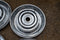 Original 1954-1955 Cadillac Hubcaps Set of 4 No Emblems Wheel Cover