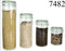 Airtight Glass Food Storage Jars with Lids 4 Sizes Kitchen Pasta Rice Canisters